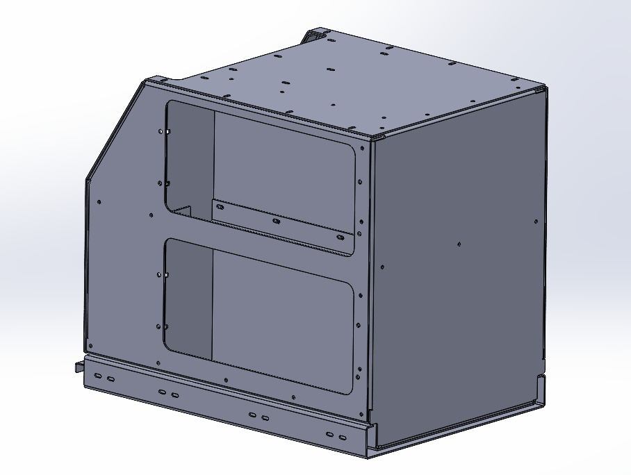 Aluminium Slide Out Pantry - Canopy - Dimensions - Isometric Back