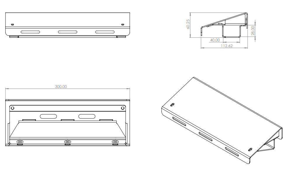 Set of Aluminium Rooftop Tent Ladder Step Wide Upgrade - Dimensions