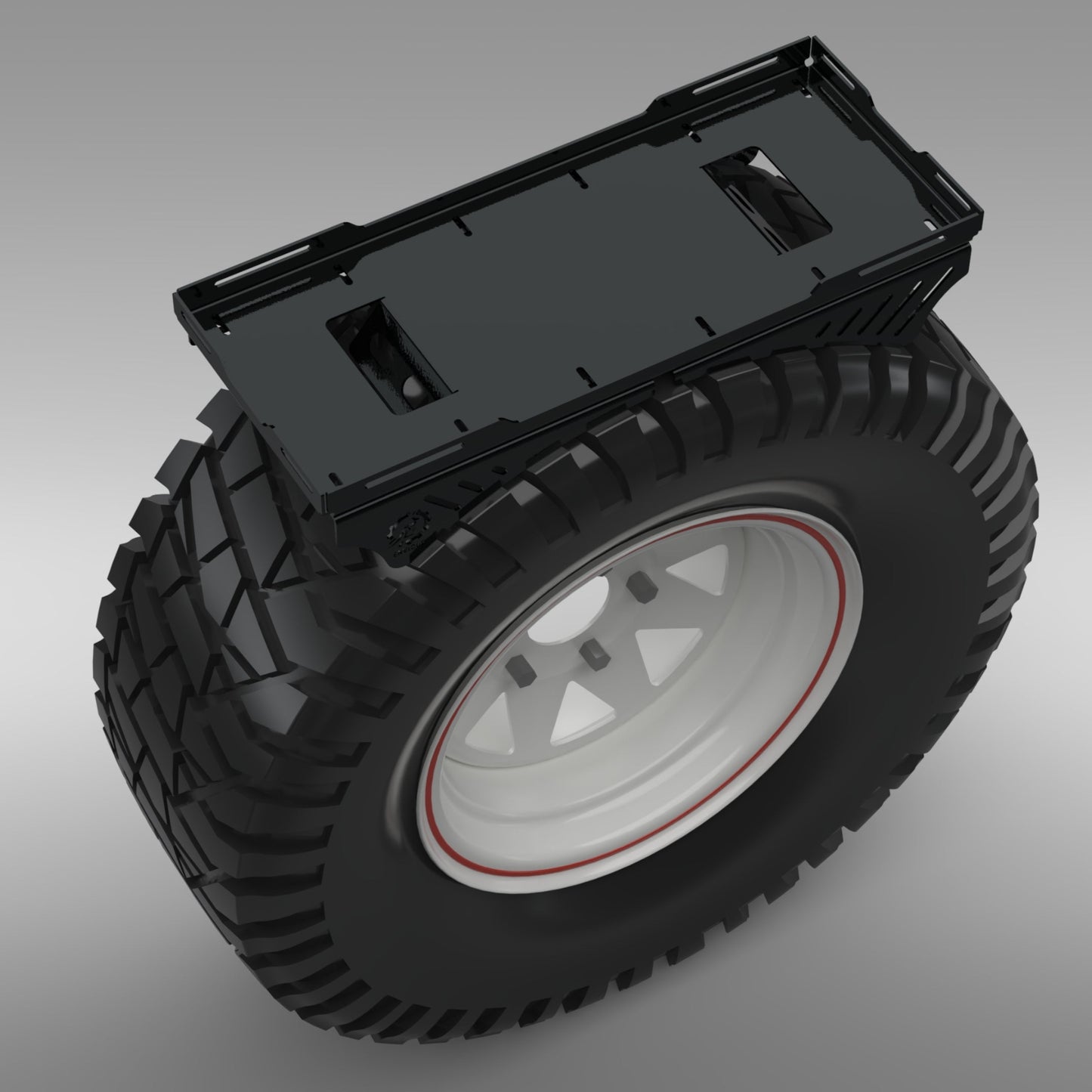 Tyre Rack Storage Platform Render Top