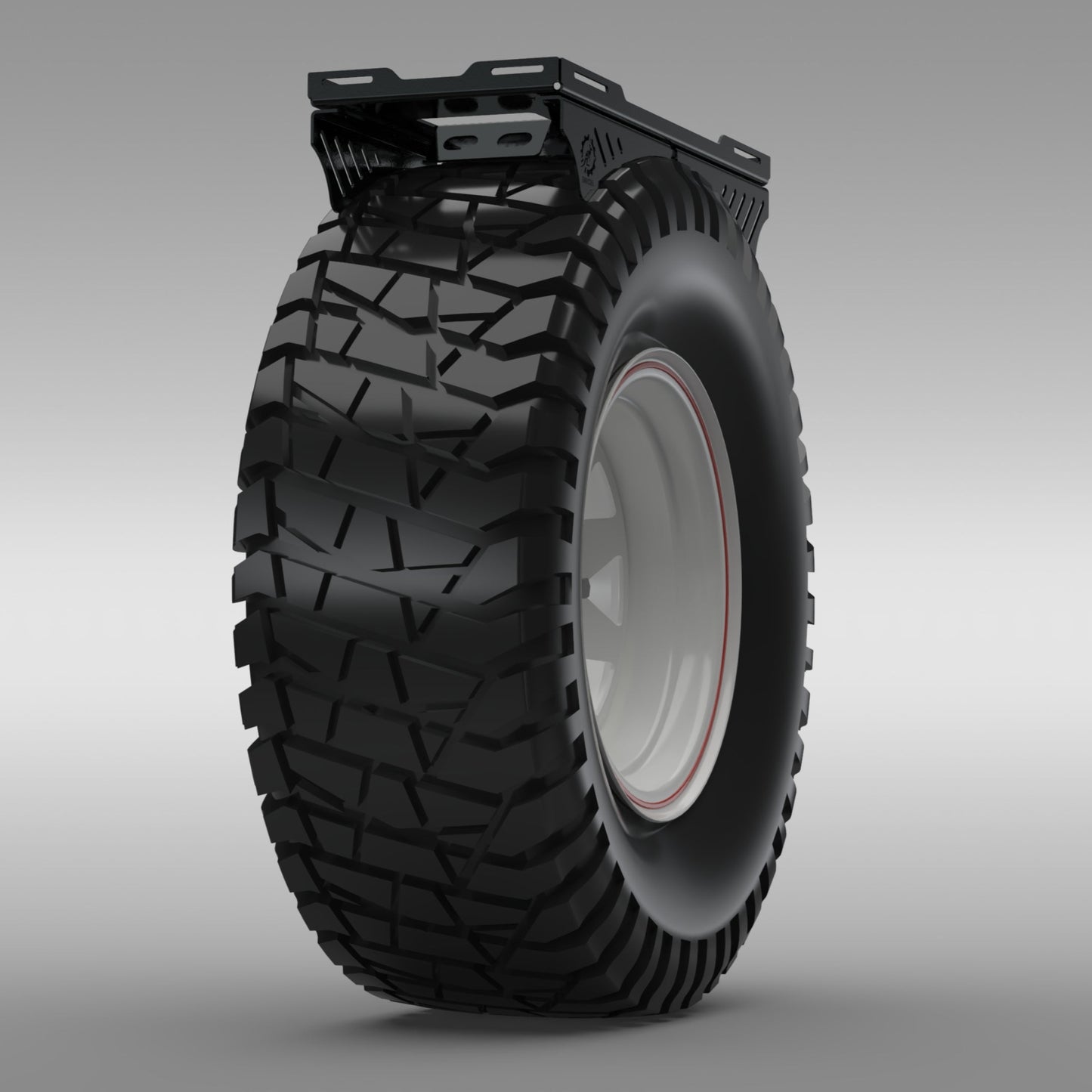 Tyre Rack Storage Platform Render Side