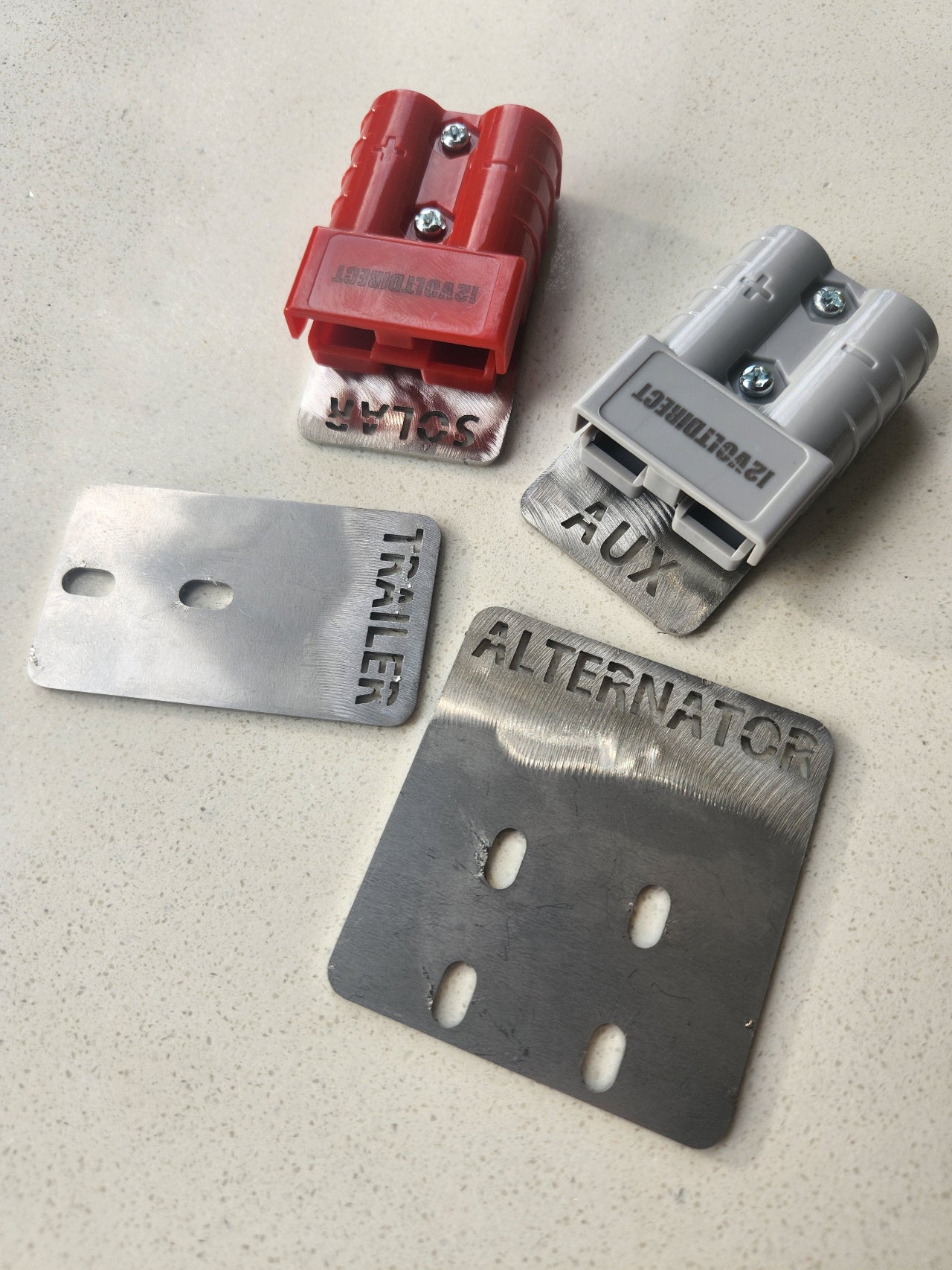 Anderson Plug Labels Stainless Steel - All Variants