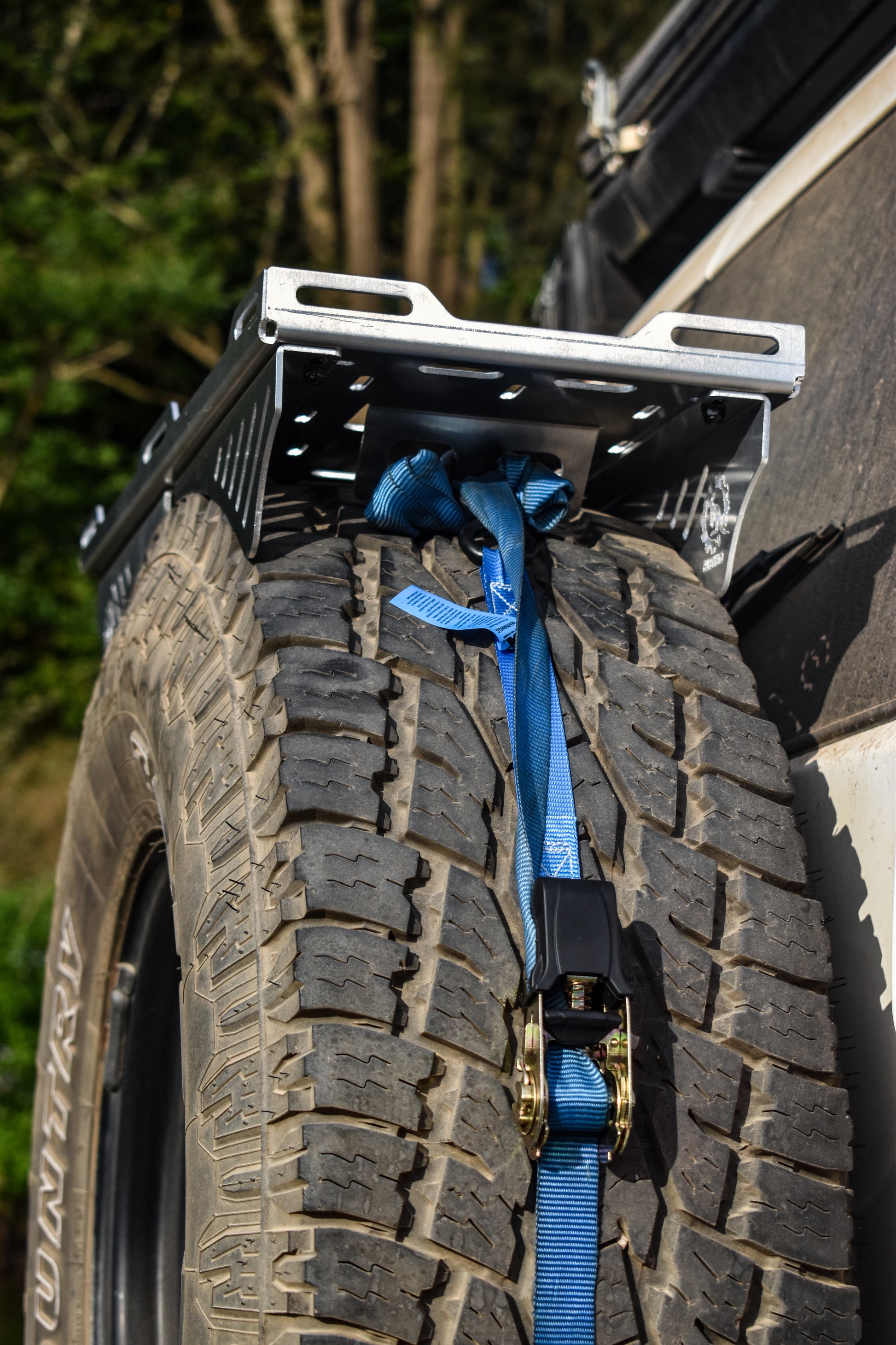 Spare Tyre Rack Platform on Vehicle Bottom View