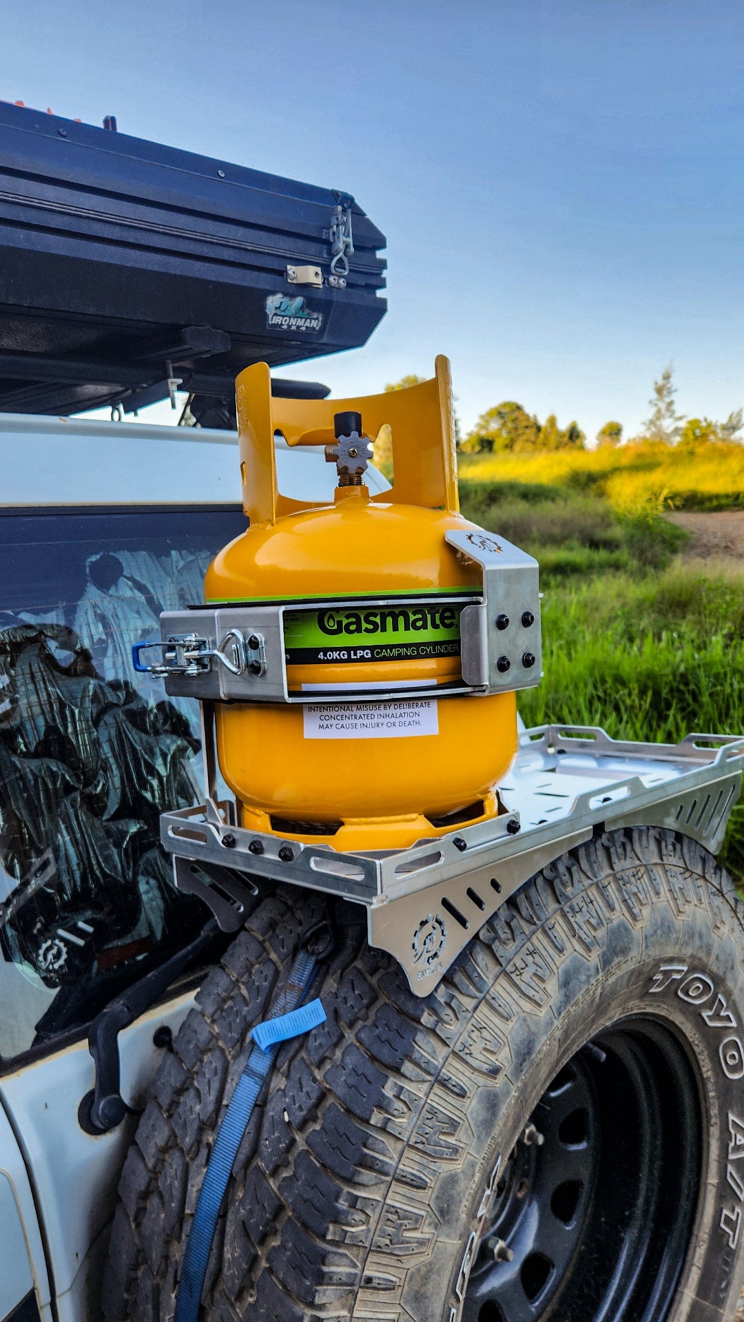 4.5kg Gas Bottle Holder on Spare Tyre Storage Rack Platform